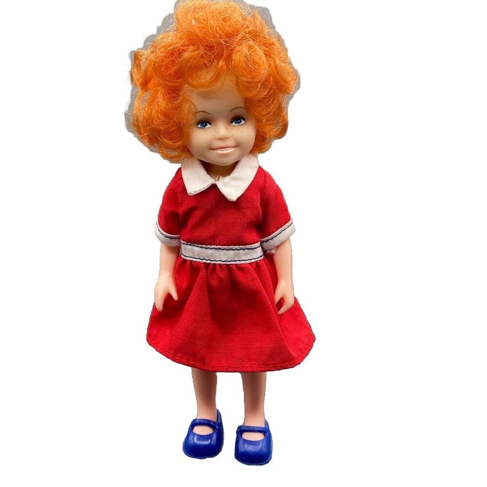 Vintage Knickerbocker Little Orphan Annie Doll 6"‎ Tall